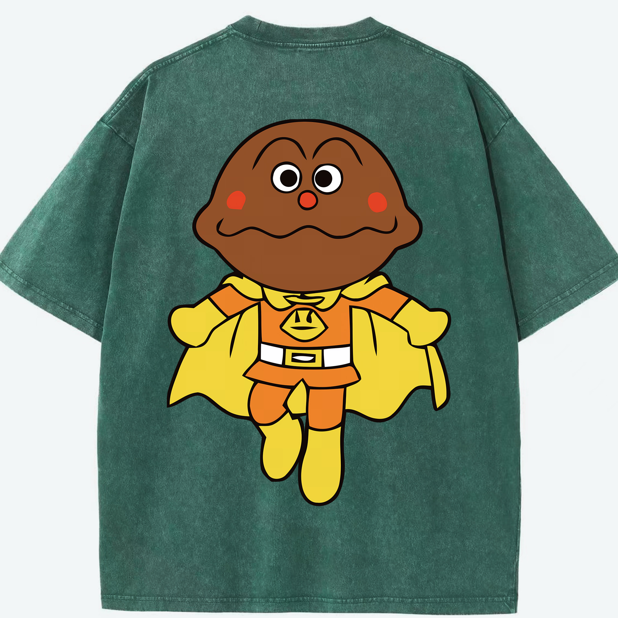 （画像用） アンパンマン Anpanman 綿100% ヴィンテージ風 半袖Tシャツ（背面プリント）